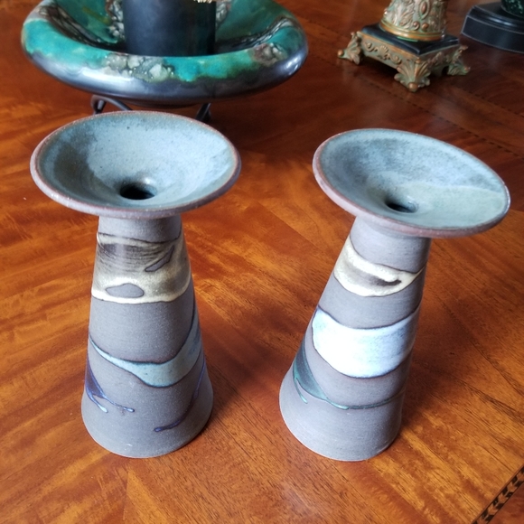 Alfa Dom pottery candle holder - Picture 1 of 9